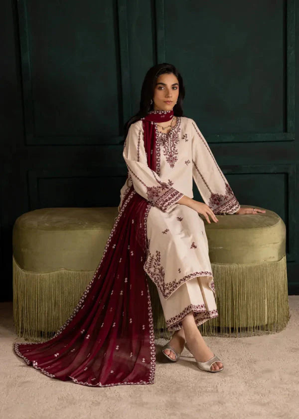Ivory Rua Embroidered 3pc