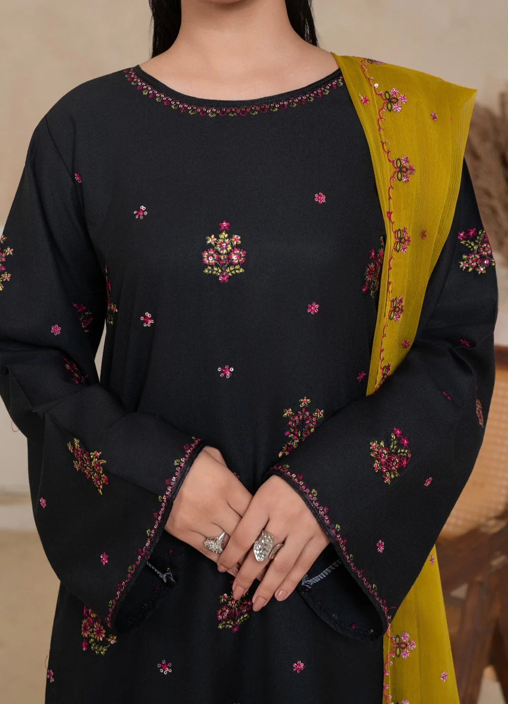Allyure   Embroidered   3pc