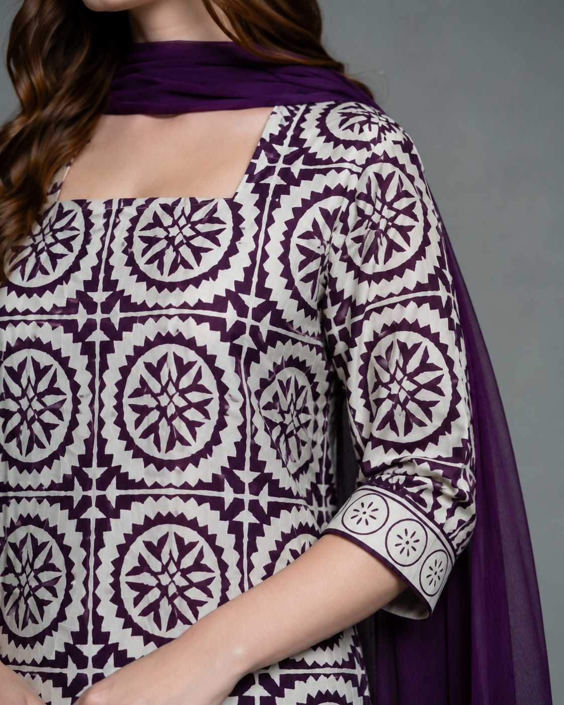 Pemberly Printed 3pc — Purple