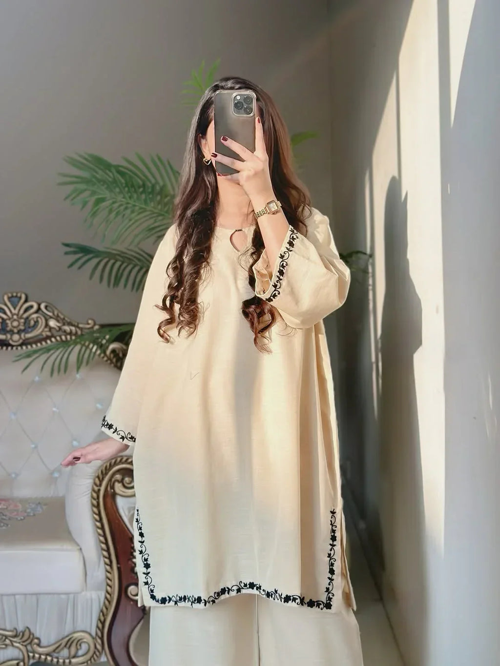 Zarf Embroidered Co-ord Set