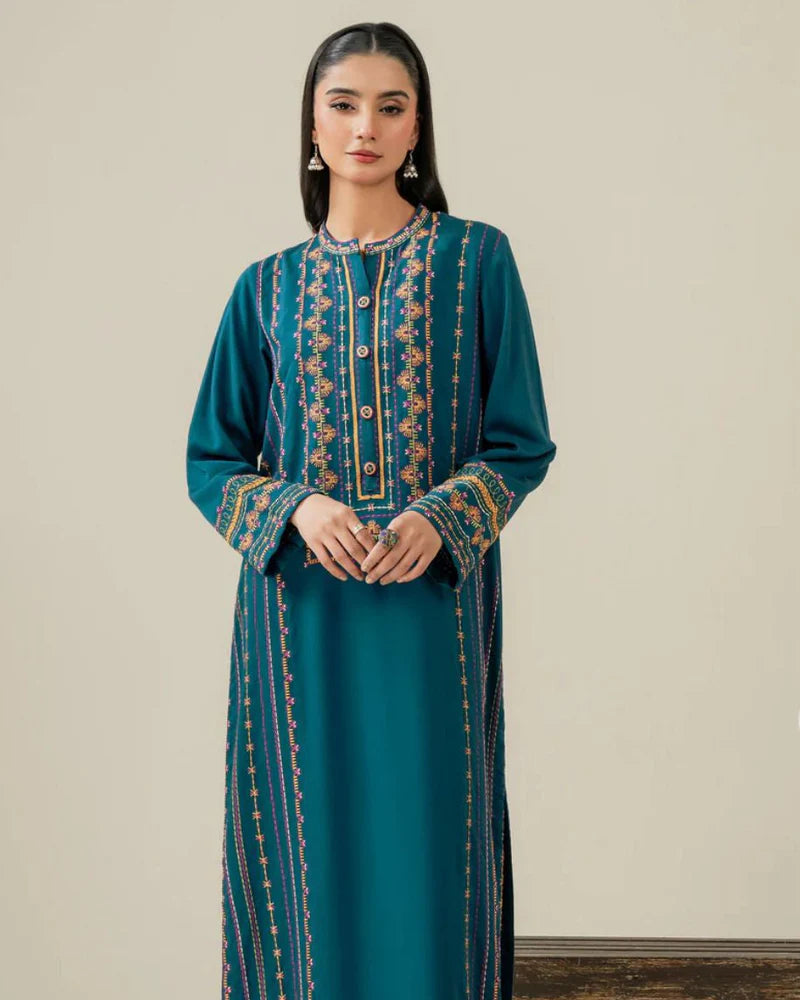 Teal Embroidered  2pc