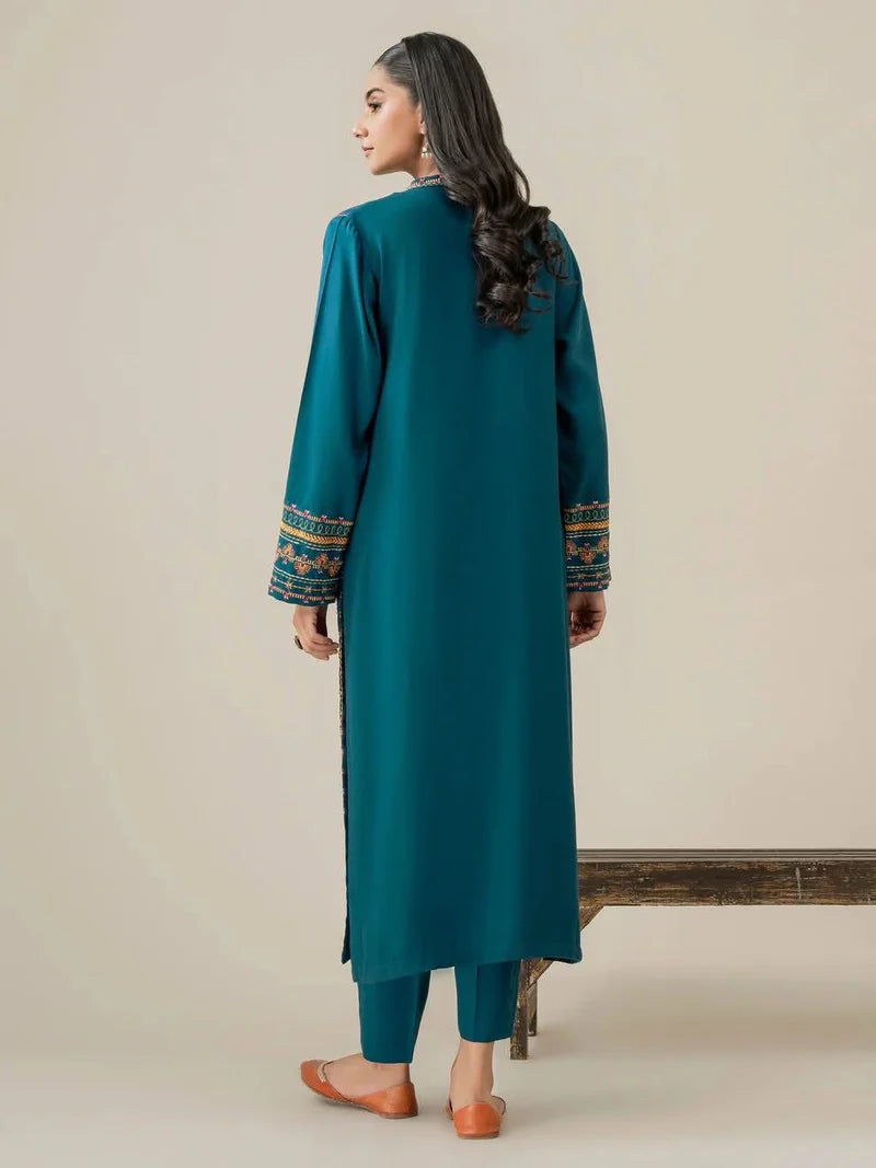 Teal Embroidered  2pc