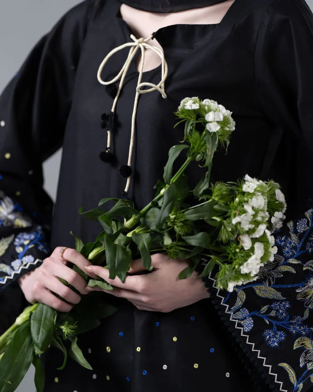 Osen   Black   Embroidered   3pc