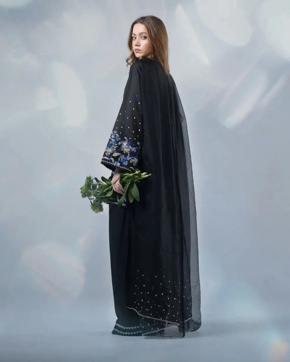 Osen   Black   Embroidered   3pc