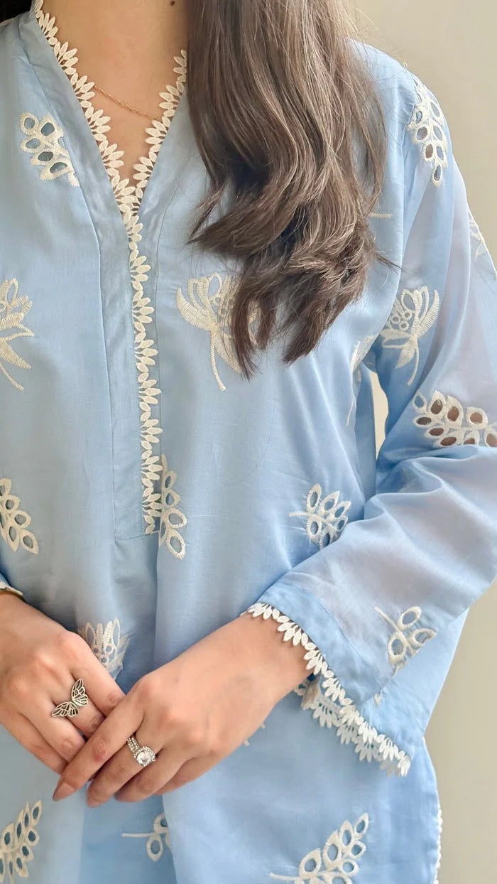 Ocean   Sky   Embroidered   2pc