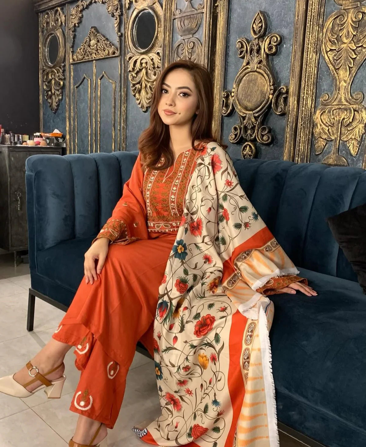 Liyana  Embroidered 3pc