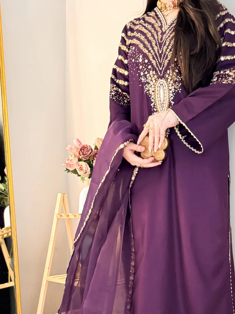 Luxe Purple Embroidered 3pc