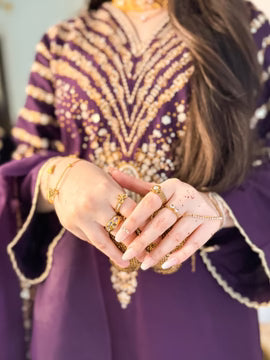 Luxe Purple Embroidered 3pc