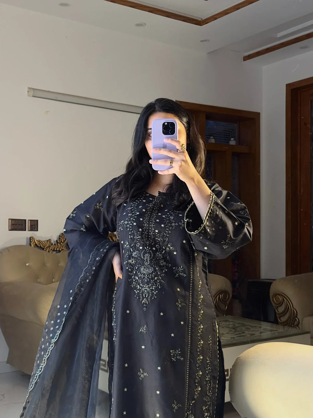 Mannat   Embroidered   3pc