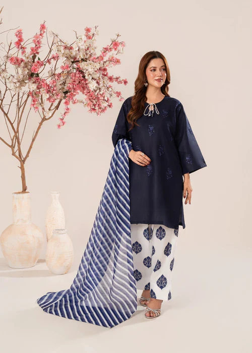 Salina   Amber   Embroidered   3pc
